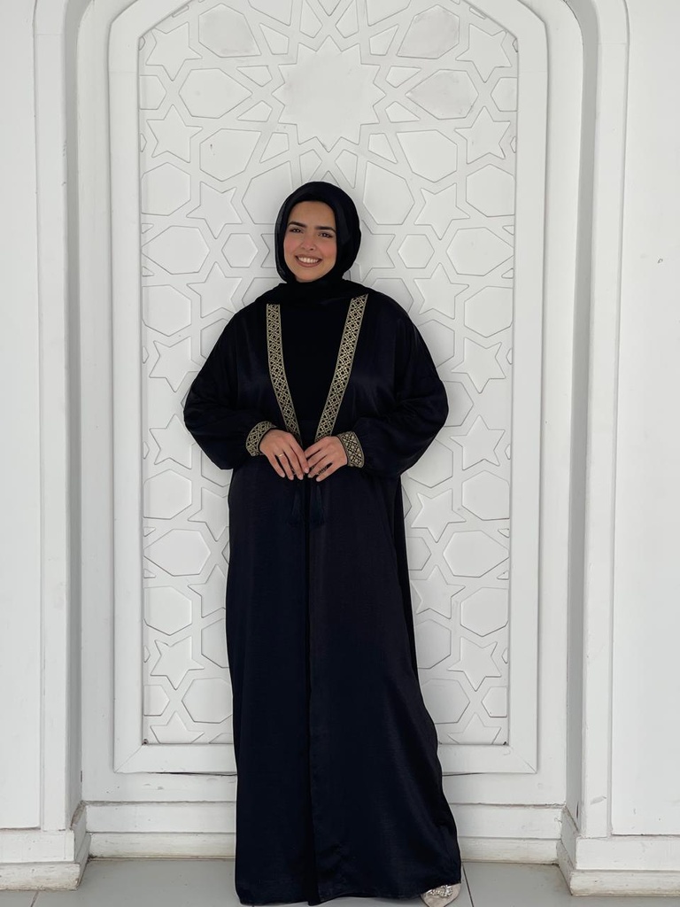 Hagag Islamic Golden Kimono-Black