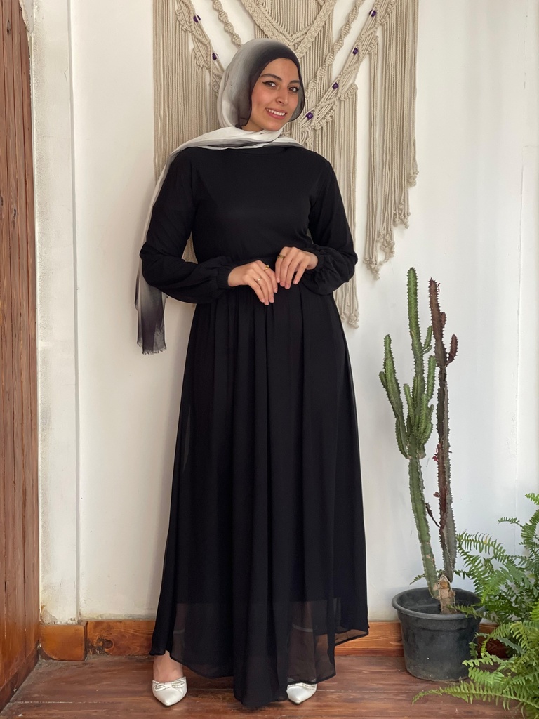 Hagag Flowy Dress -Black