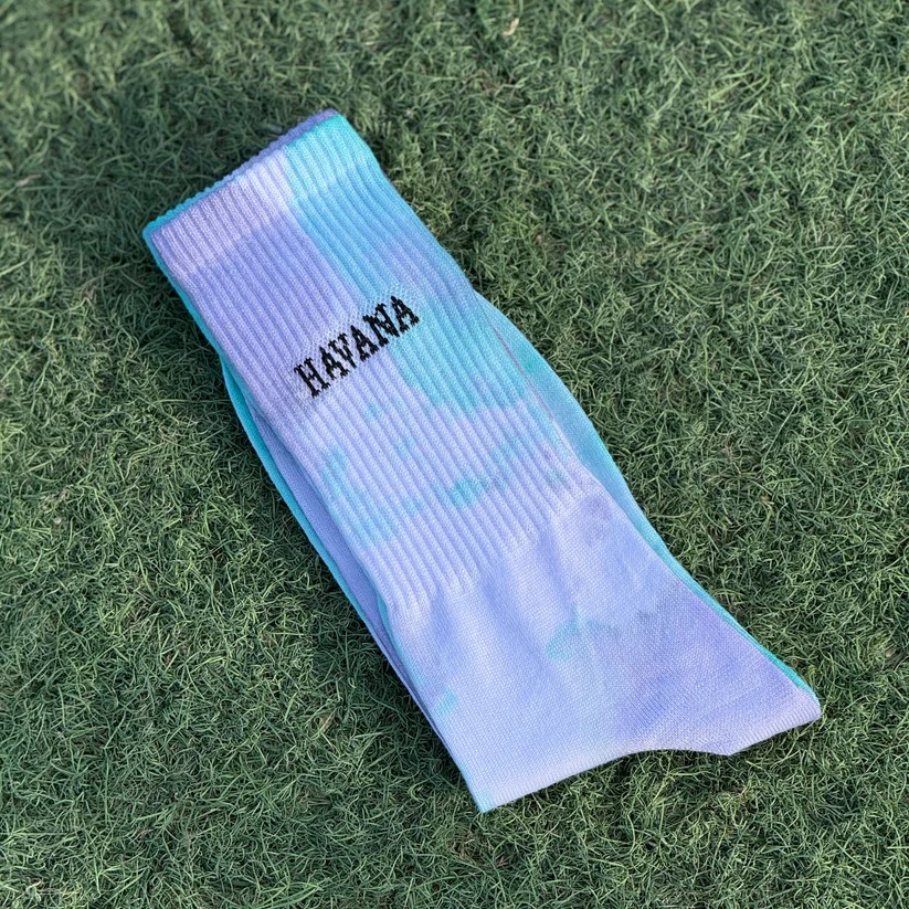dot purple mint Tie Dye Socks