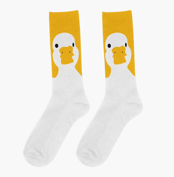 dot Big Duck White Socks