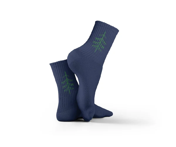 dot Green Tree Socks