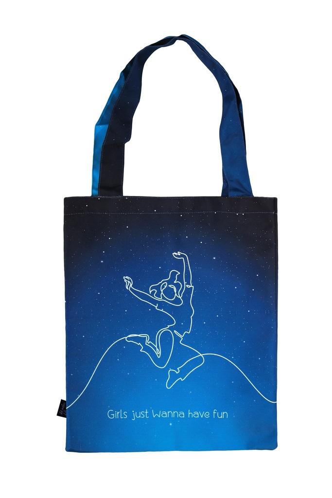 dot girls have fun tote bag