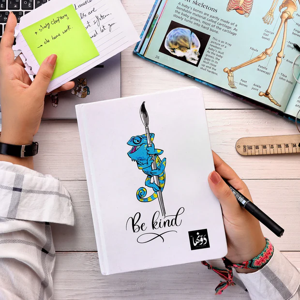 dot Notebook blue chameleon