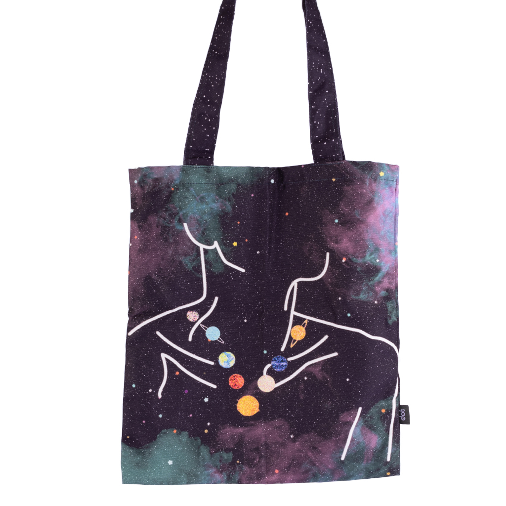 dot plantes neckless tote bag