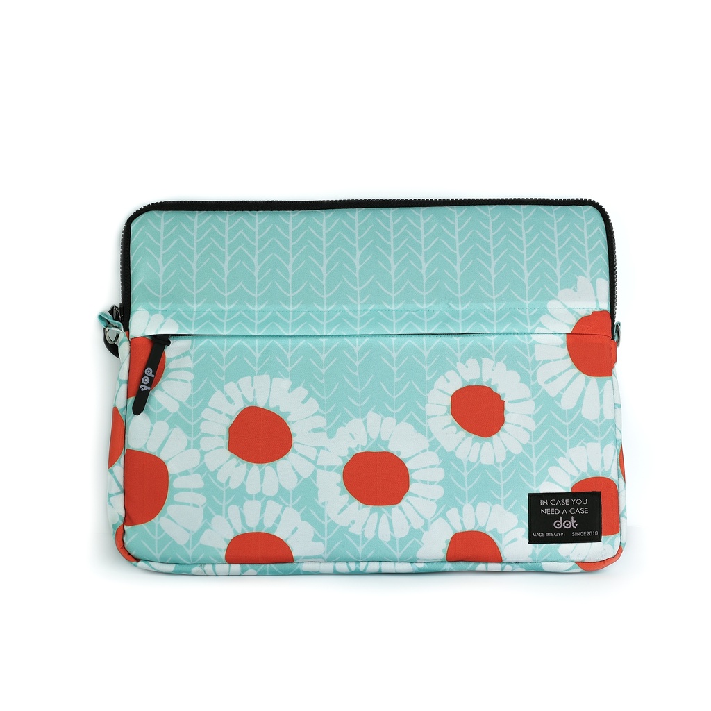 dot white flower labtop sleeve