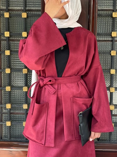 Hagag Malika Suede Jacket - Burgundy