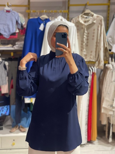 Hagag Mayan Blouse - Navy