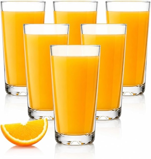 Hagag ova durable glass tumbler set 300ml transparent drinking glasses for juice water