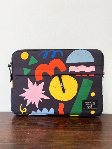 [4468] dot Shape symphony in black 13 inch Laptop Sleeve