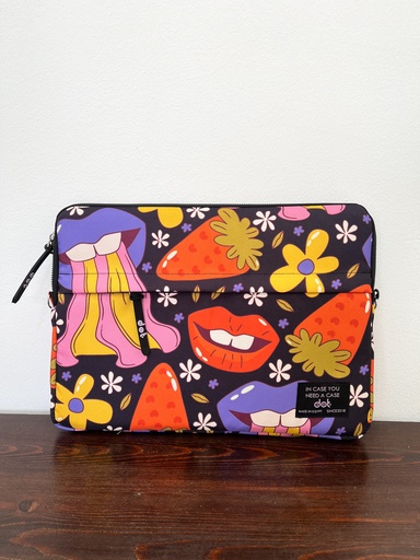 [4471] dot Pop explosion in black13 inch Laptop Sleeve
