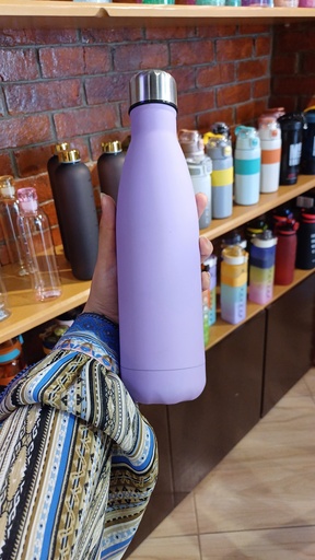 [4557] dot steel colored bottle