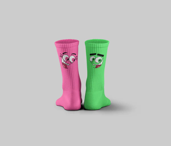 [4736] dot Wanda & Cosmo Mid Calf Socks