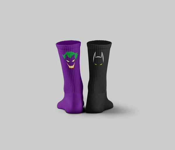 [4951] dot Batman & joker Socks