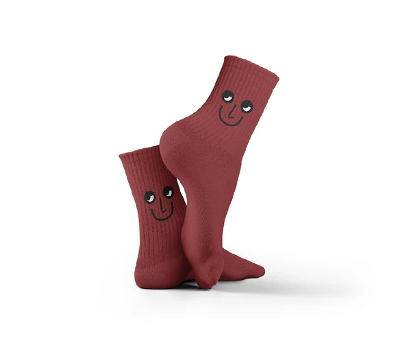 [4957] dot Smiley Face Socks