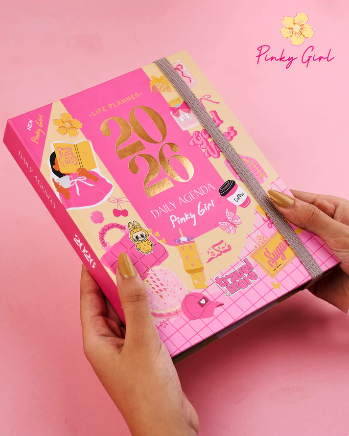 [4968] dot Pinky Girl Daily Agenda 2026