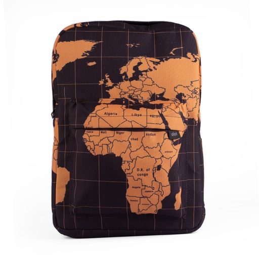 [3099] dot bag golden map printed