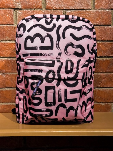 [4877] dot Abstract doodles in pink pattern