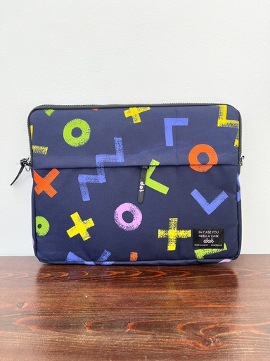 [4462] dot Geometric Scribbles in navy 15.6 inch Laptop Sleeve