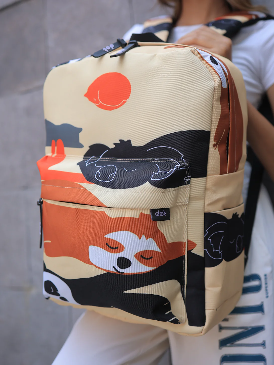 [3527] dot bag panda printed