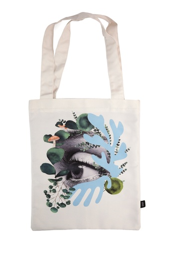 [3485] dot natural eye tote bag