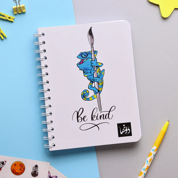 [3333] dot Notebook wired blue chameleon