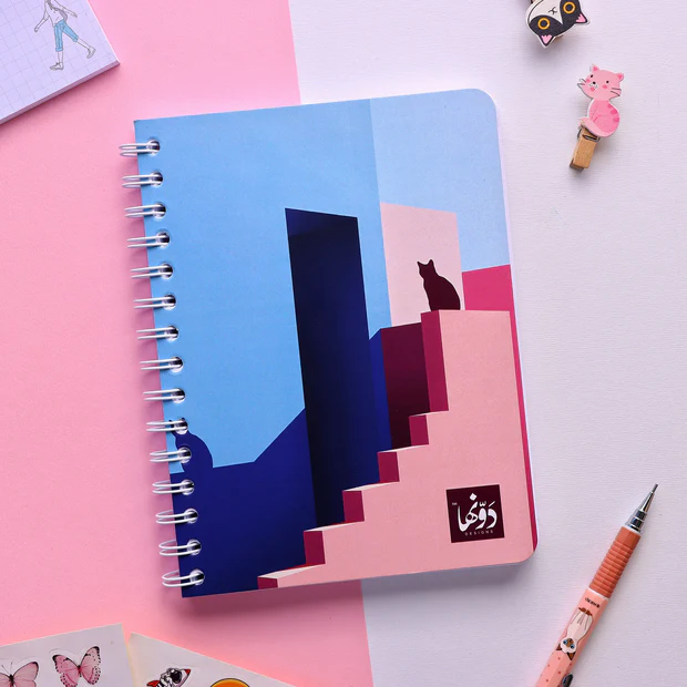 [3342] dot Notebook wired cat shadow