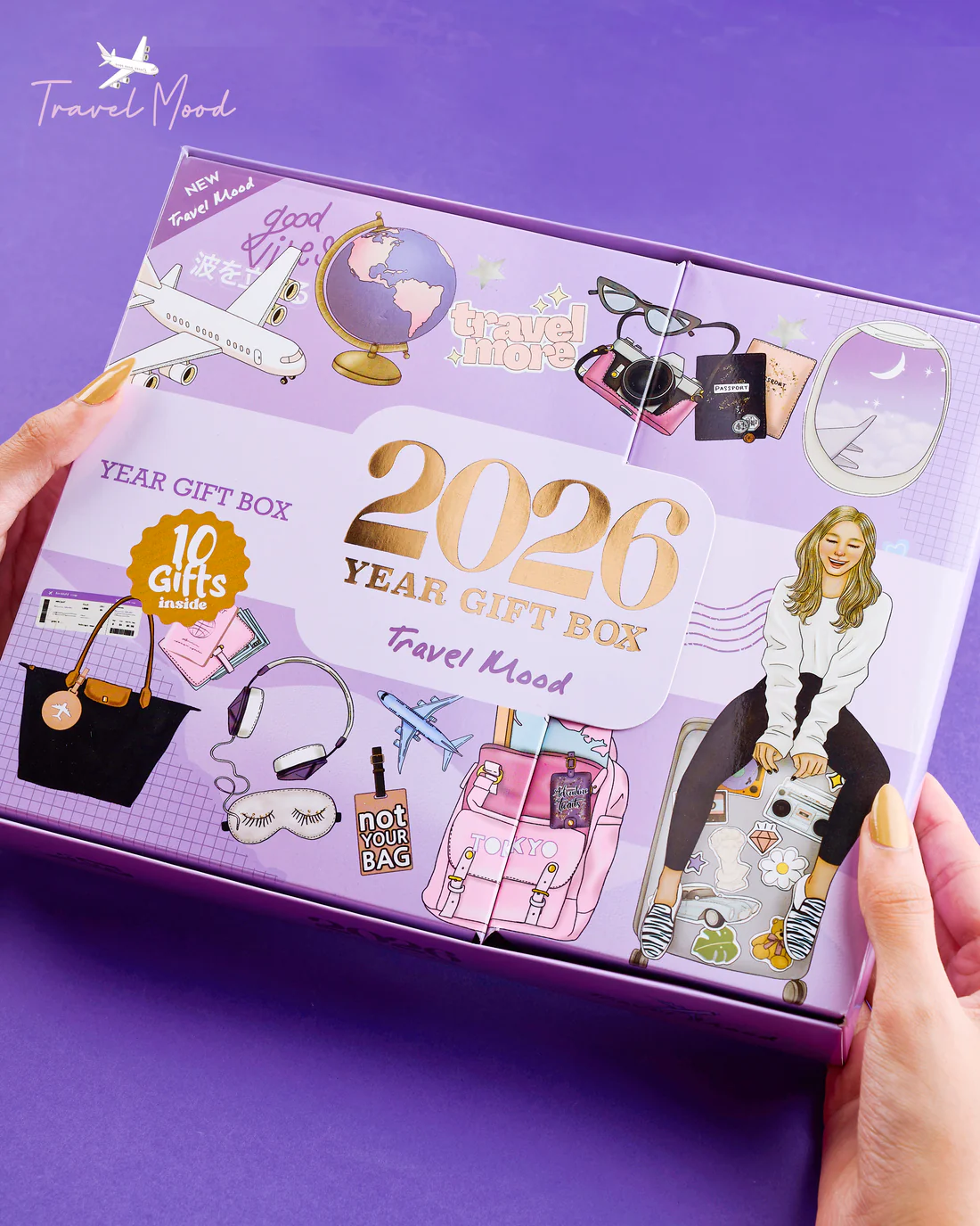 [4308] dot Purple Leaves Year Gift Box 2025